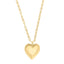 Yellow Gold Plated Puff Heart 30" Necklace with Link Chain 20.8grams