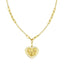 14K Yellow Gold Lucky Forever Symbols Heart Chain Necklace 18" 8.10grams