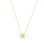 14K Yellow Gold Polished Scribbles Heart 18" Necklace 1.40grams