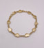 14k Gold Matte Stamping and Shiny Heart  Bracelet 6 inch 3.01 grams