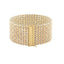 14K Gold Two-Tone Diamond Cut Large Red Carpet 7" Bracelet Bangle 42.1grams