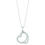 14K White Gold Polished Heart Necklace 18inch 2.46grams