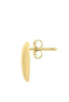 14K Gold Heart Puffed Studs Earrings with Push Back Clasp 3.30grams