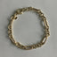 14K Gold Textured and Shiny Link Bracelet 7.25" with Lobster Clasp 3.99 grams