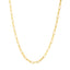 14K Gold 4mm Diamanté Paperclip Necklace 18 inches Long Chain for Men & Women