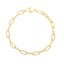 14K Gold 4mm Diamanté Paperclip Necklace 18 inches Long Chain for Men & Women
