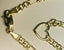 10K Gold Polished Figaro Chain Heart 18" Necklace with Lobster Clasp 3.4grams