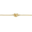 14k Yellow Gold 7" Polished Puffed Love Knot Chain Bracelet 2.05grams