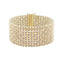 14K Gold Two-Tone Diamond Cut Large Red Carpet 7" Bracelet Bangle 42.1grams