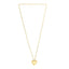 Yellow Gold Plated Puff Heart 30" Necklace with Link Chain 20.8grams