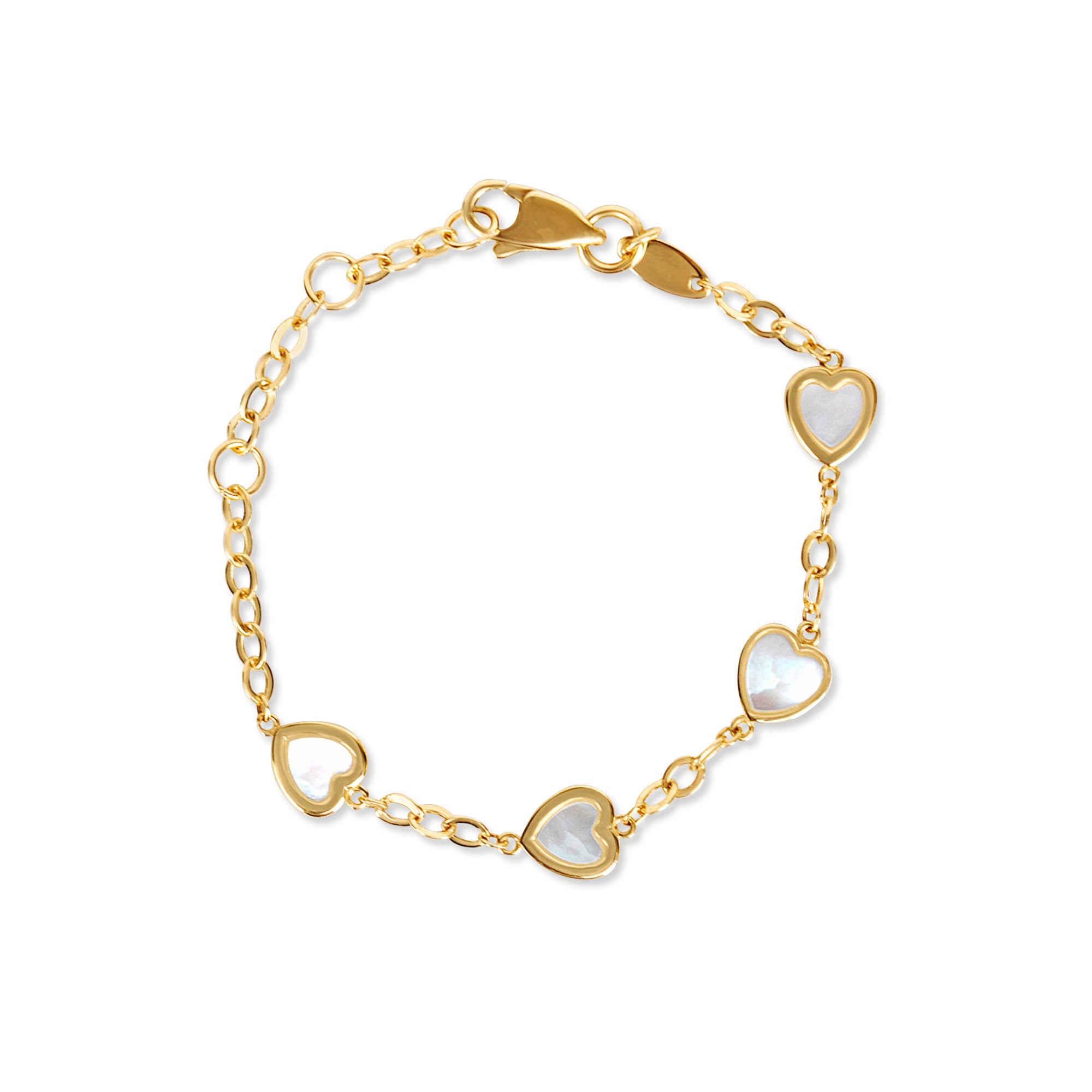 Baby Mother of Pearl Heart Bracelet – JB Jewelers