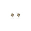 Flower Sapphire CZ 14k Gold Stud Earring