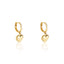 Hanging Gold Glossy Heart Drop Huggies Earring