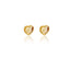 Diamond Cut Heart Stud Earring