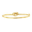 14K Gold Polished Puffed Love Knot Bangle 7inches 9.5mm thick