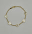 14K Yellow Gold Mother of Pearl Heart Chain Bracelet Adjustable 7inch 3.2grams