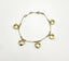 14K Yellow Gold Heart Bracelet Adjustable 7inch Spring Ring Clasp 2.6grams